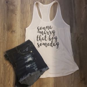 White Country Lyric Tank